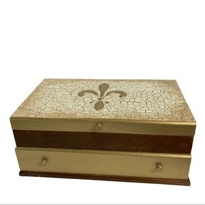 Vintage Large Mele Wooden Jewelry Box! Made in Japan